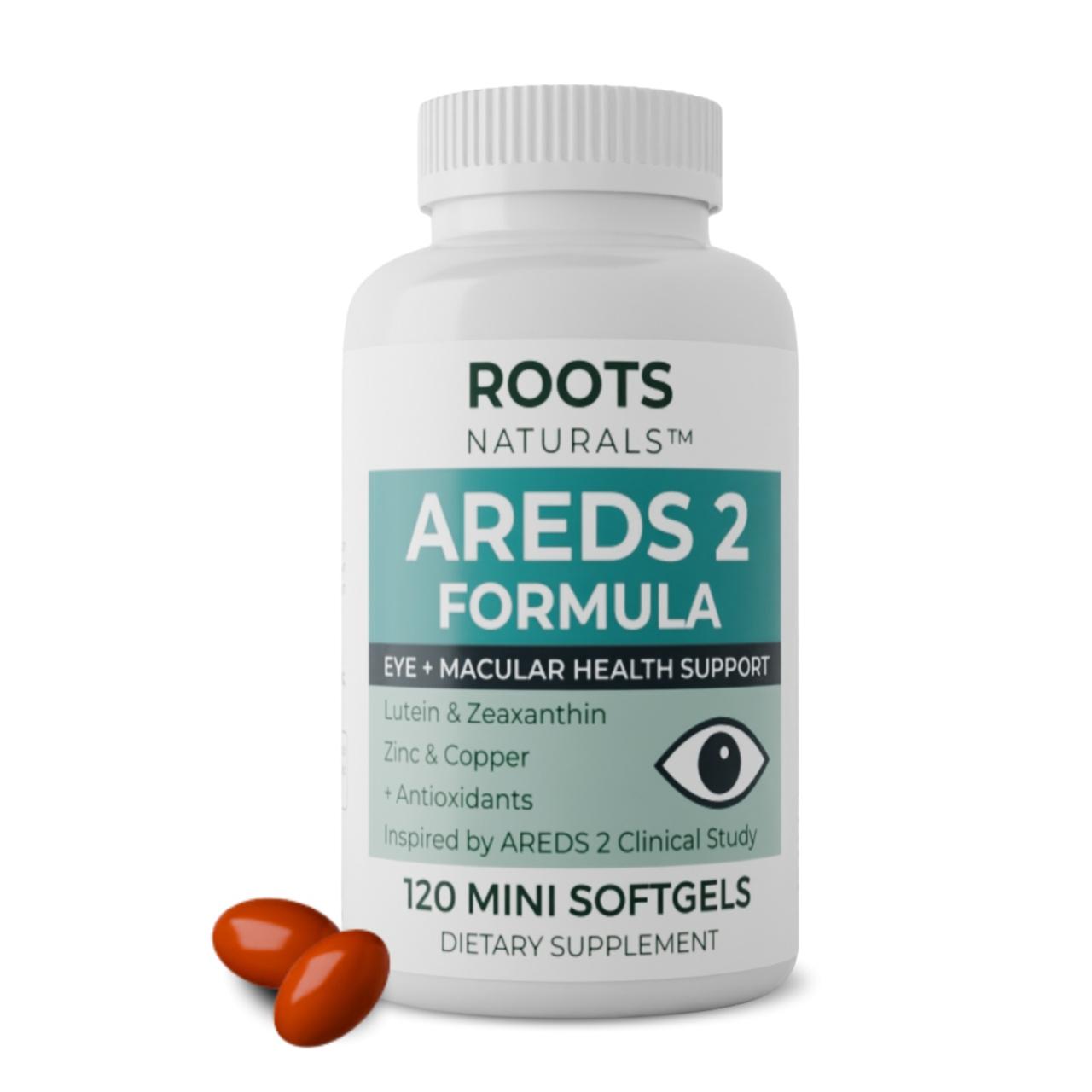 Roots Naturals™ AREDS 2 Formula – Eye & Macular Support | 120 Softgels