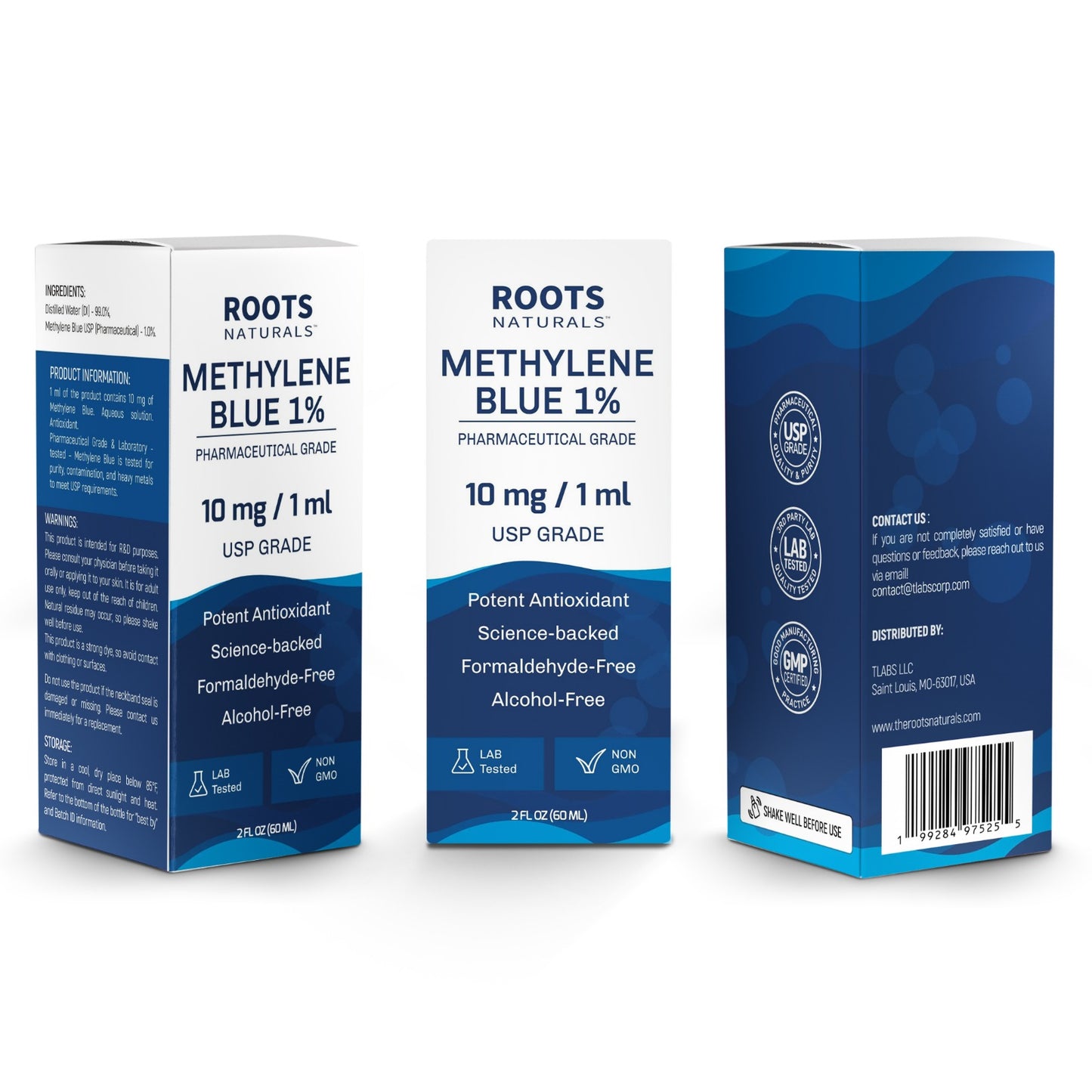 Roots Naturals™ Methylene Blue 1% – USP Grade | 10mg/mL (2 FL OZ)