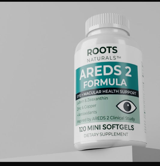 Roots Naturals™ AREDS 2 Formula – Eye & Macular Support | 120 Softgels