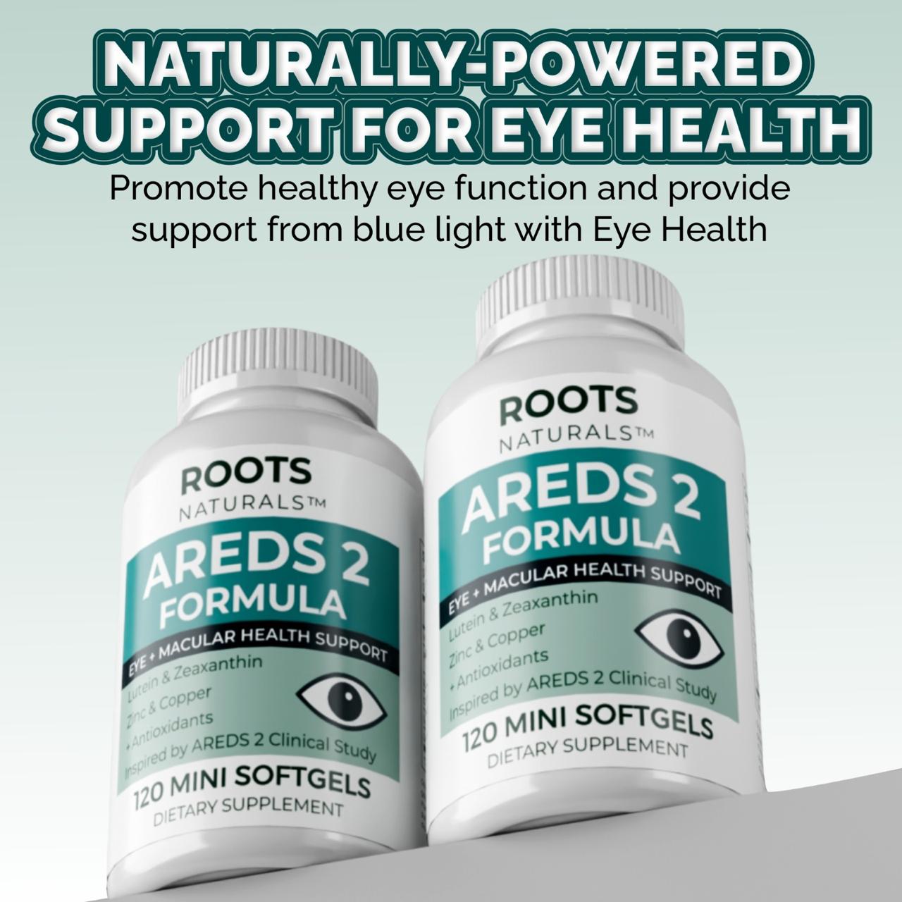 Roots Naturals™ AREDS 2 Formula – Eye & Macular Support | 120 Softgels