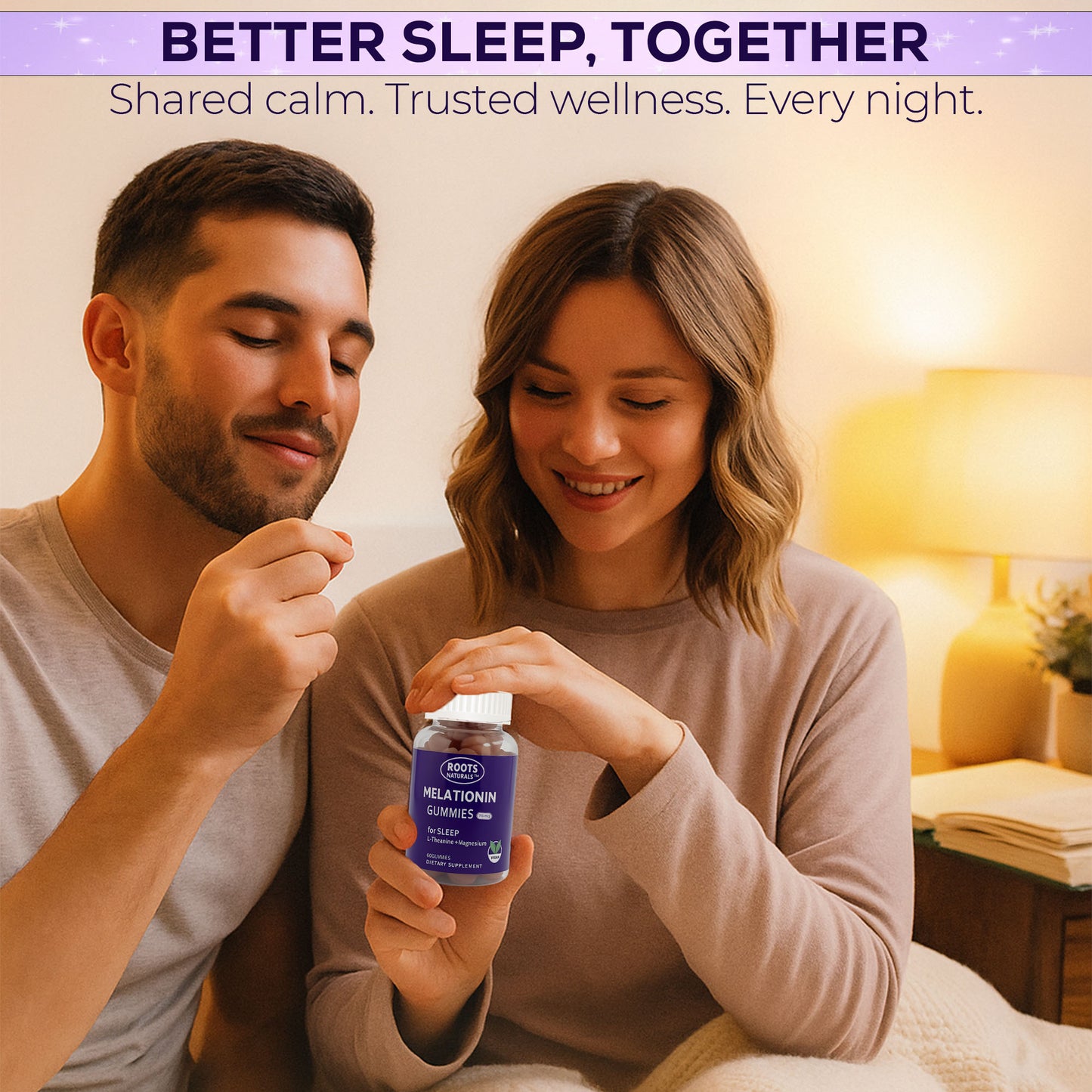 Roots Naturals™ Melatonin Gummies – 60 Vegan Gummies