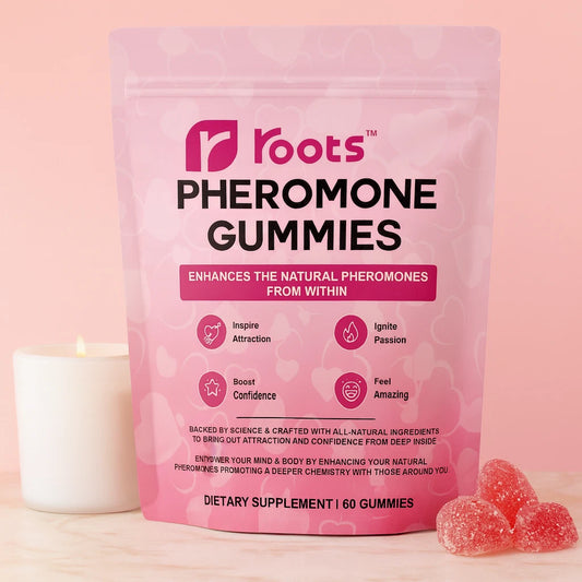 Pheromone Gummies – Natural Attraction Booster | Heart-Shaped, Herbal Supplement | 60 Count